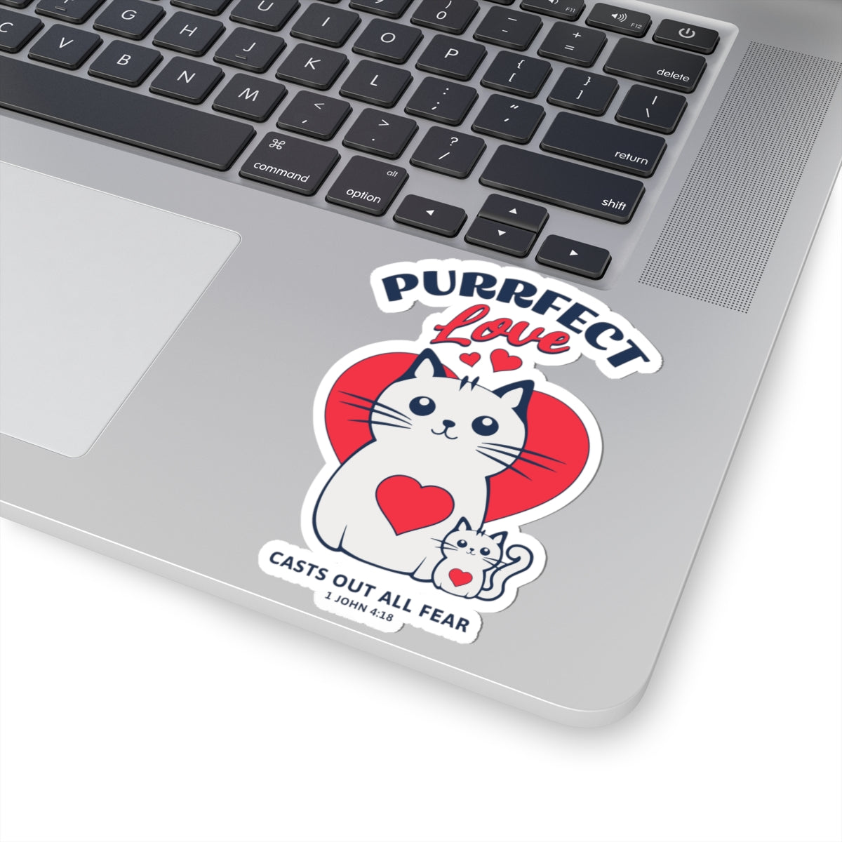 Purrfect Love Kiss-Cut Sticker