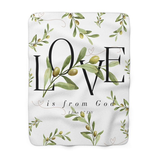Love Is from God Sherpa Fleece Blanket