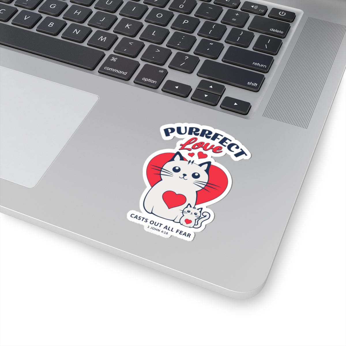 Purrfect Love Kiss-Cut Sticker