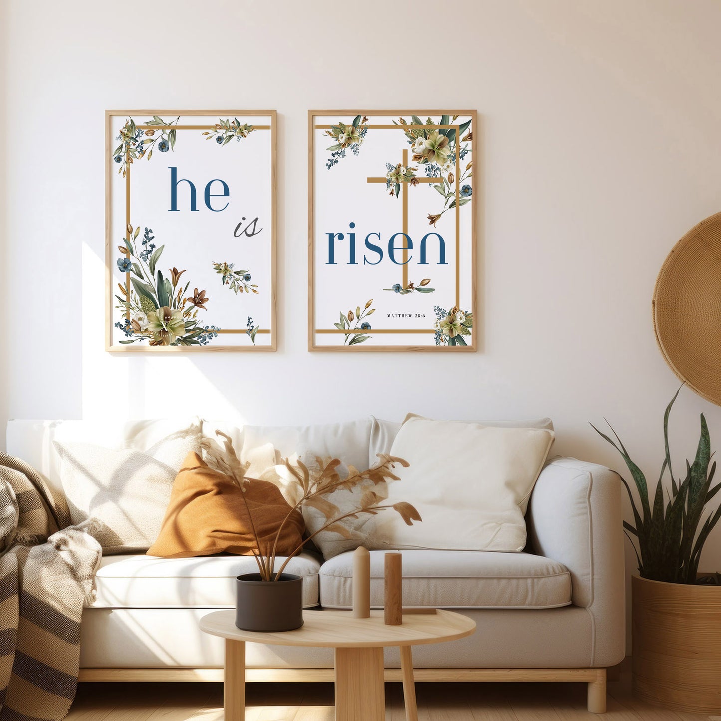 He is Risen Matte Vertical Wall Art (1 of 2) UNFRAMED